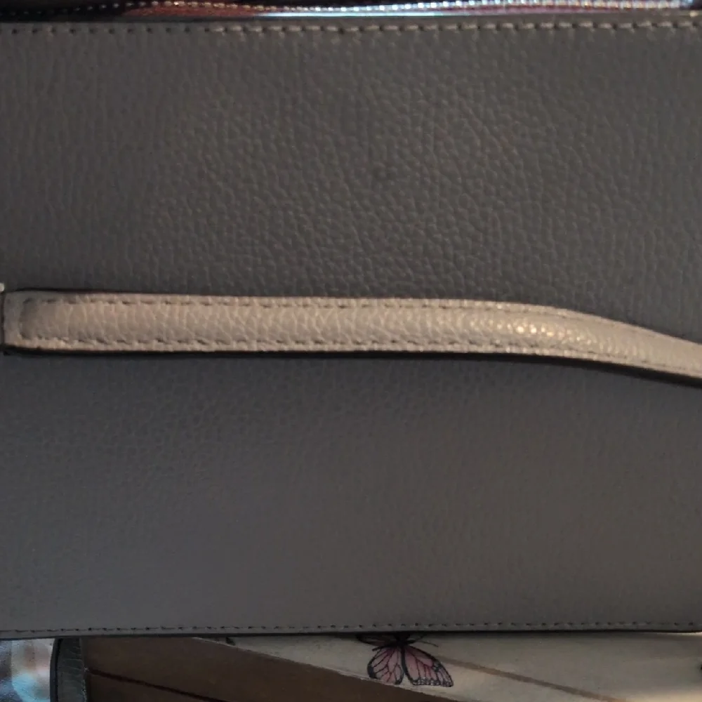 kate spade Gray Crossbody Bag with Silver Chain